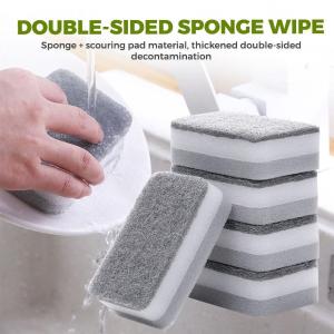 Double-Sided Non-Scratch Gray Dish Sponges Multi-Purpose Cleaning Sponges Dishwashing Sponge