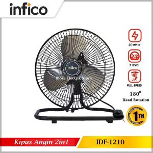 Kipas Angin Infico 12 inch 2in1 IDF-1210  Fan 2 Fungsi Dinding & Duduk 3 Speed