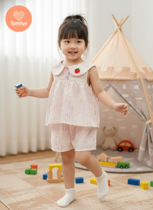 Bộ Caro Bé Gái  Tamiuy Phối Họa Tiết  Vải Cotton Mềm Mại (10-38 kg)