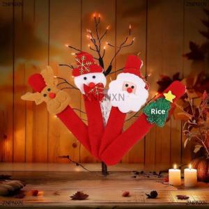 [COD] ZNPNXN 5Pcs Christmas Clap Bracelets Cartoon Santa Claus Snowman Reindeer Papa Circle Wristbands Holiday Party Childrens Gifts