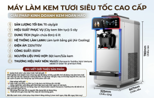 Máy làm kem tươi 1 vòi công suất 1300W. Hàng nhập khẩu bảo hành 12 thángxuất hóa đơn VAT liên hệ shop