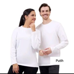 kaos polos panjang putih - oblong polos panjang warna putih - kaos polos lengan panjang 100% BAHAN PREMIUM KATUN