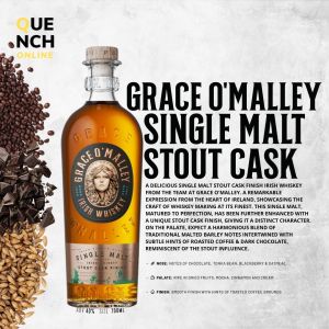 GRACE OMALLEY SINGLE MALT STOUT CASK IRISH WHISKEY