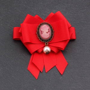 Women New Retro High-end Corsage Accessories Fabric Ribbon Clothing Accessories Bow Brooch Ppin H1285