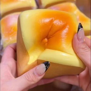 WARM Hand Relax Squishy Toast Bread Cartoon Slow Rising Sensory Fidget Ball Creative Pinch Slow Rebound Toy Kids Adults