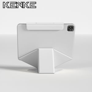 KENKE iPad Tablet Case New Magnetic Cover For iPad Air Pro 11 inch 13" pro 12.9 gen 10th 11th A16 Case Air 4/5/6/7(M2/M3/M4)Mini 6/7 A17 Pro Multi-angle Folding,Stylish High-end Tablet Case,Flexural hard plate,white