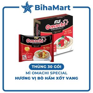[THÙNG 30 GÓI] - MASAN - Mì khoai tây Omachi Special Bò hầm xốt vang mì Omachi Bò hầm sốt vang mì ăn liền Omachi (92g/gói)