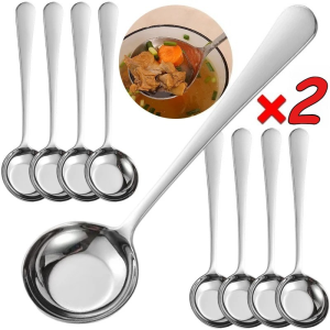 Minimalist Stainless Steel Soup Long Handle Ladles Durable Anti Scald For Home & Restaurant Cooking