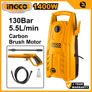 INGCO 1400W HIGH PRESSURE WASHER | MAX 130BAR | HPWR14008