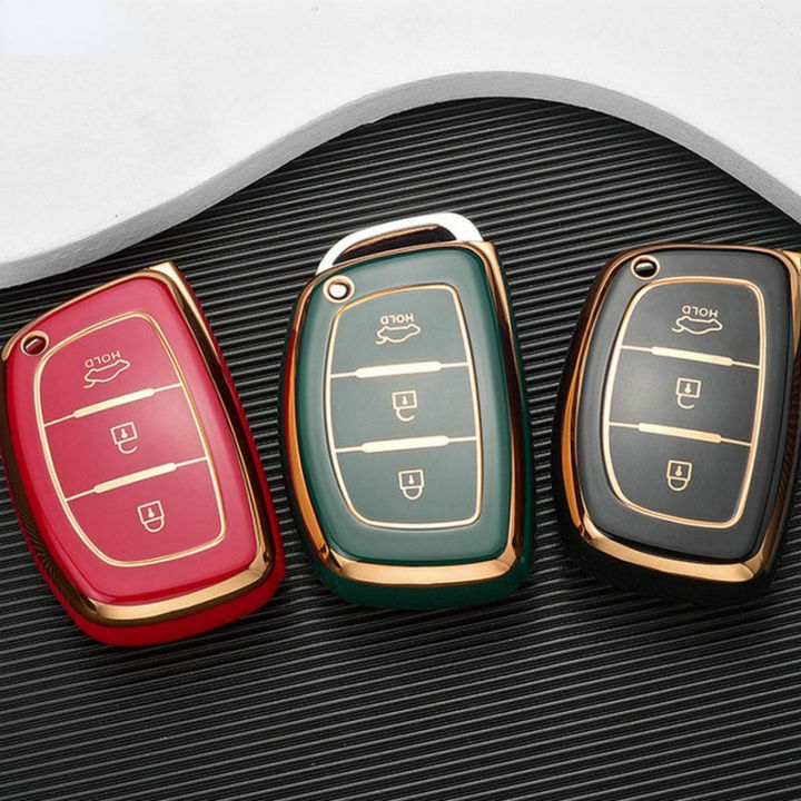 thumbnail image 2 of Folding Key Case For Hyundai I30 Ix35 Ix45 Santa Fe Tucson Sonata Elantra – KONIKON 2 of 6