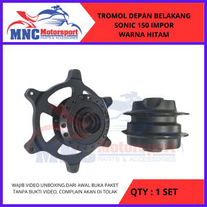 TROMOL HITAM SONIC 150 DEPAN BELAKANG BAHAN IMPOR