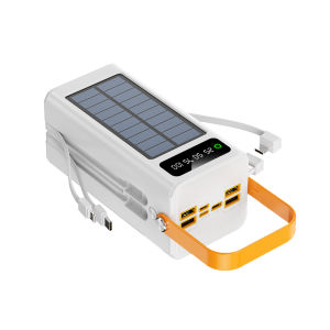 ( Tặng Cáp Nhanh )năng lượng mặt trời Sạc dự phòng 90000mAh Hỗ Trợ Sạc Nhanh 120W Pin Dung Lượng Lớn 4 dây