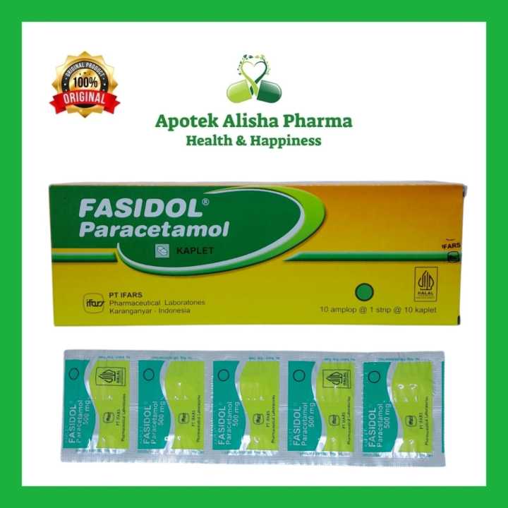 Fasidol Tablet Box isi 100 Strip isi 10 Kaplet Obat Penurun Panas Demam