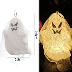 โคมไฟ LED ผีฮาโลวีนไฟฟักทองตลกตกแต่งบรรยากาศปาร์ตี้เครื่องประดับขนาดเล็กน่ากลัวตกแต่งธีมสำหรับของขวัญเด็กฮาโลวีน