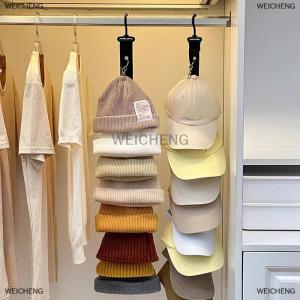[COD] WEICHENG Mũ bóng chày lưu trữ Organizer với tám Clip treo tường cap chủ Closet lưu trữ Organizer cap Hanger