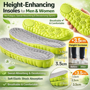 Invisible Height Increasing Insoles Arch Support Breathable Seven-Point Cushion Sweat-Absorbing Deodorizing Shoes Pads 1.5CM 2.5CM 3.5CM Heighten Lift