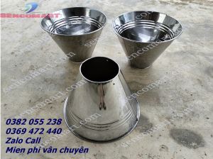 Phểu lắp máy băm bèo tây inox