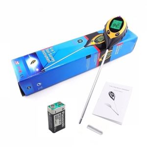 ALAT UKUR PH TANAH - PH METER TANAH DIGITAL - SOIL ANALYZER 4 in 1 - PH Moisture Light Temp
