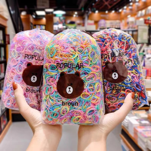 mitch 2000Pcs Baby Kids Hair Band Black Colorful Disposable Rubber Band Ponytail Women Hair Accessories