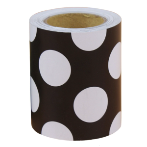 32ft White Black Dots Border Trim Wall Sticker for Chalkboard Office Notice Board Decoration Bulletin Board Border Trim