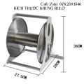 Khung inox rulo cuốn dây ống nước tưới cây, rửa xe, treo tường để sàn thuận tiện, chất liệu khung inox, cút nối đồng thau, cuộn được 50m dây phi 16, tặng kèm combo bộ 4 khớp nối. 