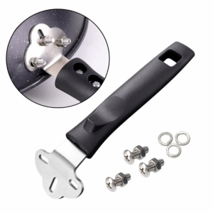 MARINI Anti-Scalding Cookware Pot Handle Universal Detachable Pan Handle Replacement Durable with Screws Pot Handle for Fry Kitchen Cookware