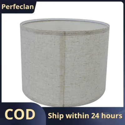 Drum Lamp Shade Durable Replacement Hand Crafted Modern Natural Linen Classic Barrel Lampshade for Bedside Lamp Floor Light