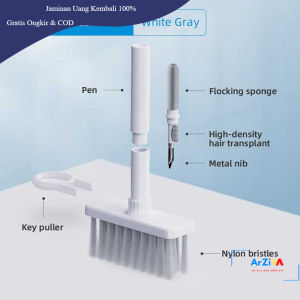 Hagibis Sikat Pembersih Keyboard Brush with Cleaning Pen & Key Puller - CB01 - Gray/White