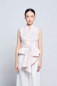 White Saina Jacquard Top