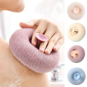 Bông tắm Xơ Mướp Tròn Có Giác Hút Gắn Tường Giúp Tẩy Tế Bào Chết Và Mát Xa Cơ Thể Khi Tắm Tiện Lợi