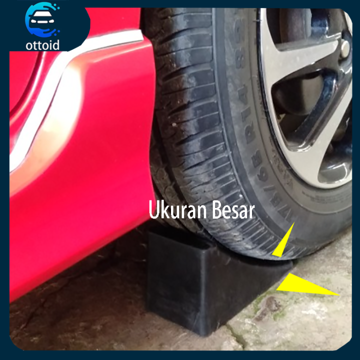 Ganjelan Ban Mobil Rubber Wheel Parking Chock Parkir Penahan Roda Untuk ...