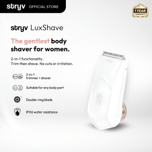 Stryv LuxShave 2-in-1 Womens Grooming | Trimmer and Shaver | Waterproof