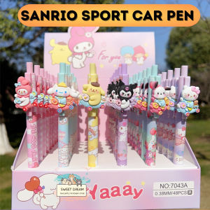 1 PCS NO 7043A Sanrio Characters Cute Little Sport Car Design Press Pen 0.5mm Black Gel Pen Student Pen Stationery