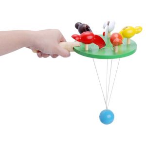 Đồ chơi đàn gà mổ thóc lắc tay cầm đồ chơi gà mổ thóc lắc bi vui nhộn cho bé