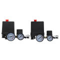 (in stock) 220V 0-180 Psi Air Compressor Pressure Switch Control Aluminum Alloy Valve Switch Manifold Relief Regulator Gauges W/Quick Connector. 