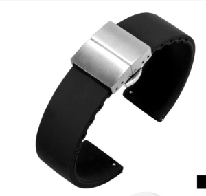 Aotelayer 14mm 16mm 18mm 20mm 22mm 24mm Soft Silicone Quick Release Watchband High Quality Butterfly Buckle Bracelet Band Strap Accessories