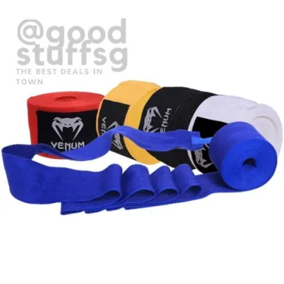 [SG FREE ] 1Pair 1.5M/3M/5M Boxing Bandages Sports Sanda Muay Thai Training Self-Adhesive Micro Elastic Binding Hand Sp