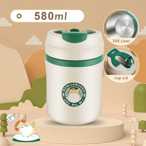 Justliving cốc cà phê 304 bằng thép không gỉ di động 480ml/580ml có thể tái sử dụng cốc chống rò rỉ cốc chân không du lịch lạnh/ấm áp đồ dùng gia đình văn phòng du lịch cốc cà phê dung tích lớn cốc nước