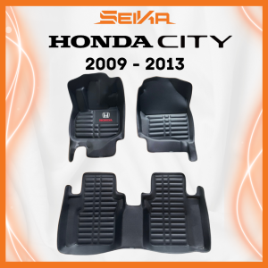 Honda City Diamond Deep Dish car mat 2009-2013 Honda Car Accessories Honda City Car Accessories Interior car accessories Leather and Rubber Matting with Anti Slip All weather OEM car matting for Honda City