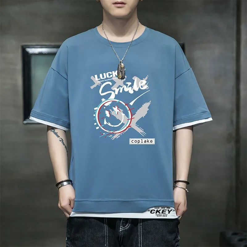 Junior high school students aged 12-15 boys short sleeved T-shirt