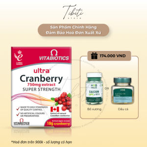 Thực Phẩm Bảo Vệ Sức Khỏe Nam Việt Quất Vitabiotics Ultra Cranberry 30 viên