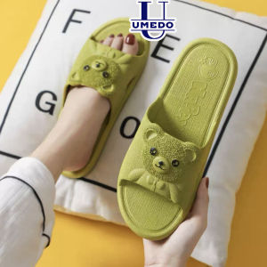( Có size cho bé ) Dép cao su đi trong nhà UMEDO quai ngang hình gấu đáng yêu đế chống trơn trượt - TT217