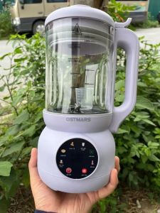 Máy làm sữa hạt ostmars cối thuỷ tinh bản tiếng việt đa chức năng nấu dung tích 1100ml lưỡi dao 10 cánh