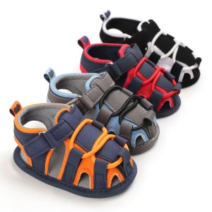 New 0-18 months Baotou baby shoes toddler sandals boys sandals breathable non-slip baby shoes soft-soled walking shoes First