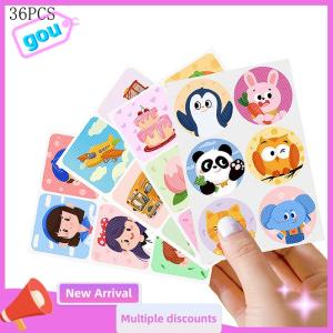 gou 36 60PCS Mosquito Repellent Stickers Cartoon Natural Mosquito Patches Non-Toxic Outdoor Camping Traveling Fishing Kids Supply