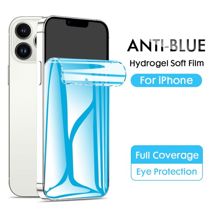 Full Cover Anti Blue Light Soft Hydrogel Film for IPhone 14 Pro