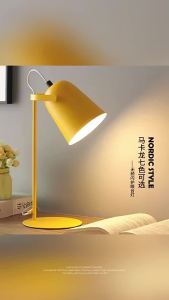 SXH Nordic small table lamp ins Girly style led Creative Desk Lamp for College Students Low Blue Light Eye Protection Dormitory Bedside Lamp