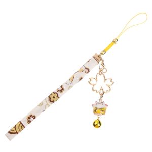 UTOPUS เครื่องประดับ แฟชั่น แมวนำโชค เชือกแขวนคอ ระฆัง ดอกซากุระ กระดิ่งแมวนำโชค ซากุระ สายคล้องโทรศัพท์ พวงกุญแจเชือกคล้อง เชือกป้องกันการสูญหาย สายคล้องโทรศัพท์