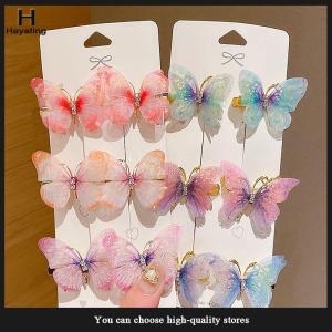 Hayating Colorful Butterfly Hairpins Girl Hair Clips Barrettes Women Sweet Hair Ornament Rainbow Headwear Fashion Hair Accessories