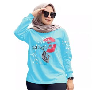 Baju Kaos Atasan Blus Pakaian Adem Tebal Wanita Cewek Perempuan Ibu Cantik Fashion Ootd Jumbo Murah Oblong Lengan Panjang Polos Terbaru Switer Kekinian Viral Muslimah Hijab Dewasa Cod